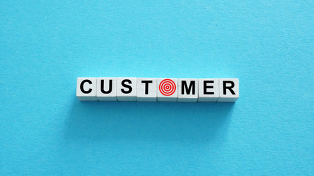 Customer and target. Marketing focus and audience engagement.の写真素材