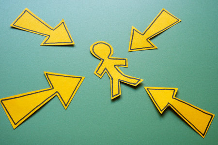 Arrows pointing to customer as target audience or client focus.