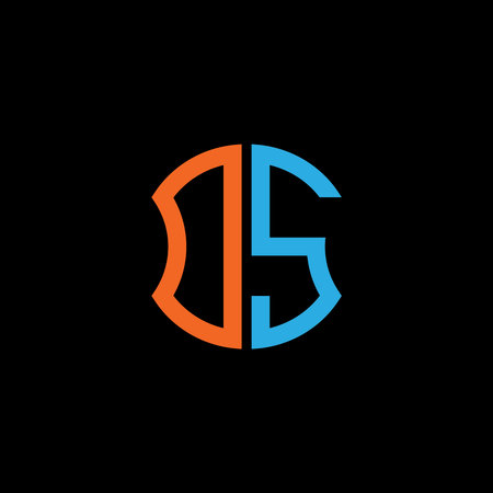 DS letter logo creative design with vector graphic, Abc simple and modern logo design.のイラスト素材