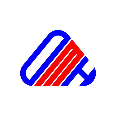 OMH letter logo creative design with vector graphic, OMH simple and modern logo.のイラスト素材