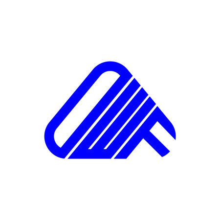 OWF letter logo creative design with vector graphic, OWF simple and modern logo.のイラスト素材