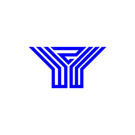 WZW letter logo creative design with vector graphic, WZW simple and modern logo.のイラスト素材