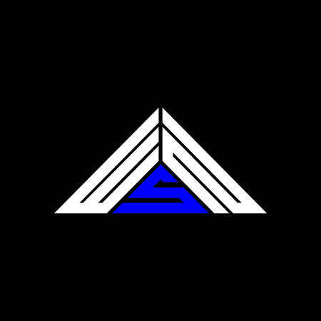WSN letter logo creative design with vector graphic, WSN simple and modern logo in triangle shape.のイラスト素材