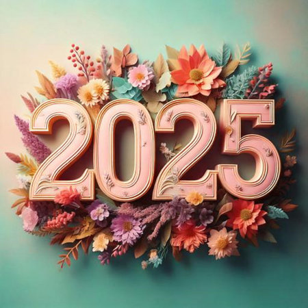 2025 happy new year celebrationの素材