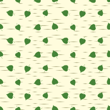 A seamless background with birch leaves.のイラスト素材