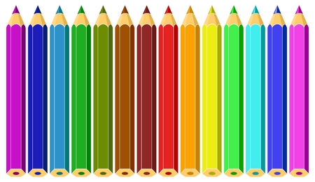 Set of colored pencils.のイラスト素材