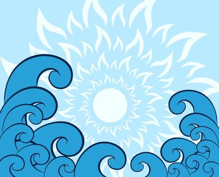 sea from the sun dawn.のイラスト素材