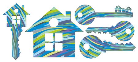 Logo of the cottage settlement.のイラスト素材