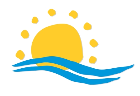 Logo sun and sea.のイラスト素材