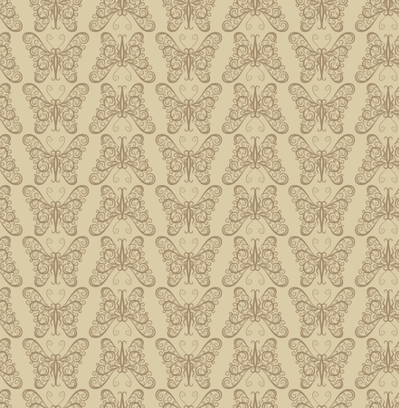 Seamless background with butterflies.の写真素材