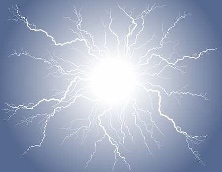 Lightning stroke in the sky.のイラスト素材