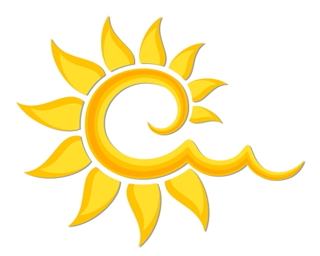 Logo of bright sun.のイラスト素材