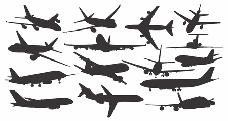 Set of passenger planes.のイラスト素材