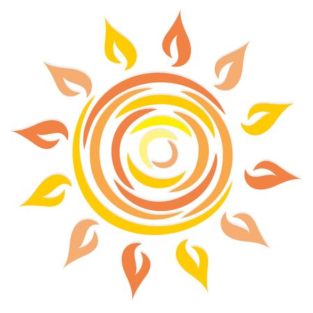 Logo of the bright summer sun.のイラスト素材