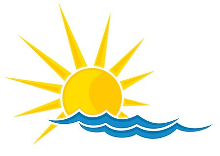 Logo sun and sea.のイラスト素材