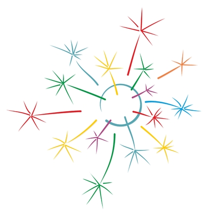 Logo of color dandelion.のイラスト素材