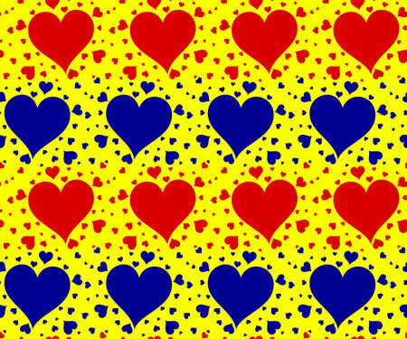 Seamless background with hearts.のイラスト素材