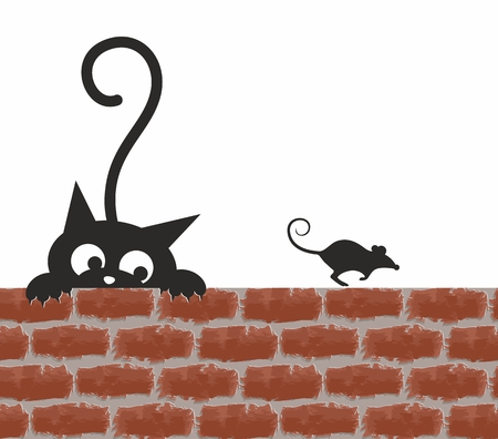 Cat and mouse.のイラスト素材