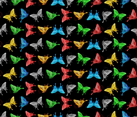 Seamless background with butterflies.のイラスト素材