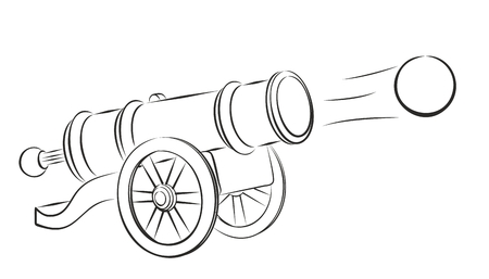 Cannon and nucleus.のイラスト素材