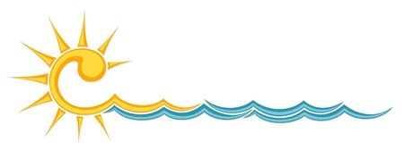 Logo sun and sea.のイラスト素材