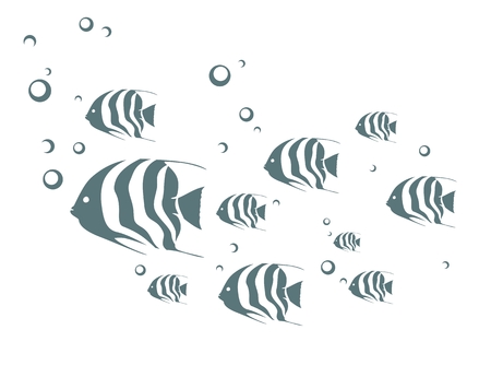 Fish in the water.のイラスト素材