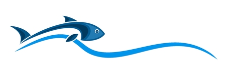 Logo stylized fish.のイラスト素材