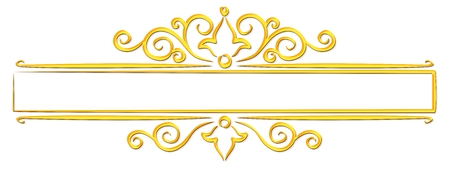 Gold frame with pattern.のイラスト素材