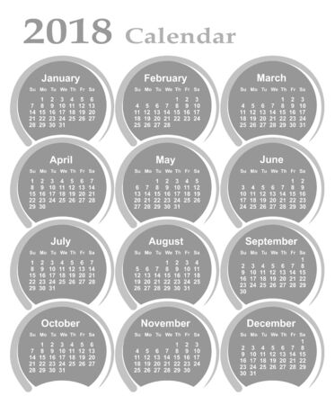 Calendar 2018.のイラスト素材