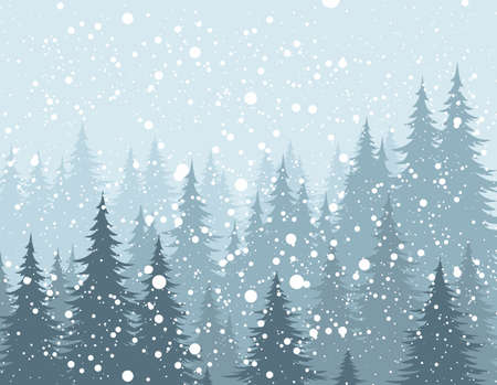 Winter forest.のイラスト素材