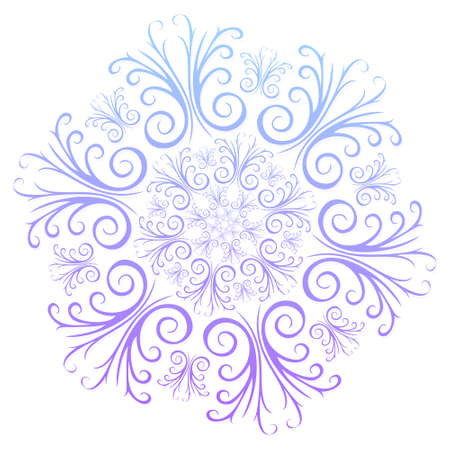 Snowflake with patterns.のイラスト素材