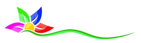 Logo stylized flower.のイラスト素材