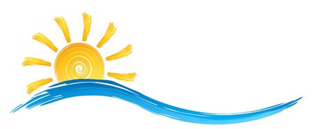 Logo sun and sea.のイラスト素材