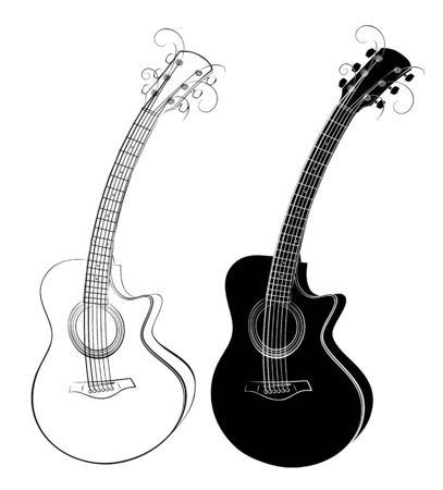 Guitar sketch.のイラスト素材