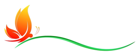 Logo butterfly.のイラスト素材