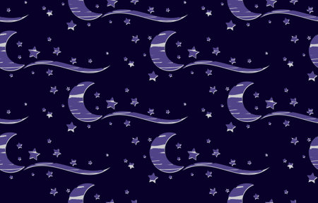 Background with moon and stars.のイラスト素材