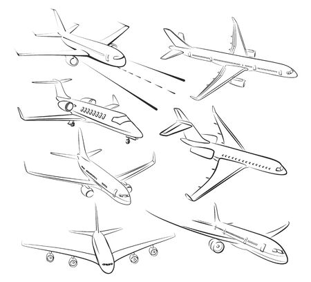 Sketches of planes.のイラスト素材