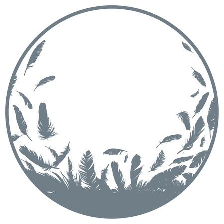 Background with bird feathers.のイラスト素材