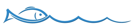 Logo stylized fish.のイラスト素材