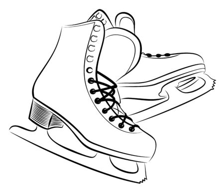 Sketch of the figured skates.のイラスト素材