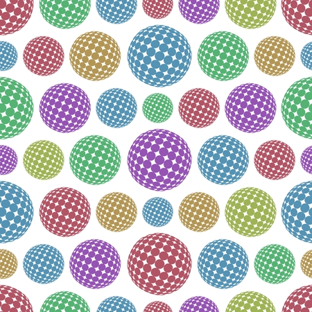 Seamless background with color spheres.のイラスト素材