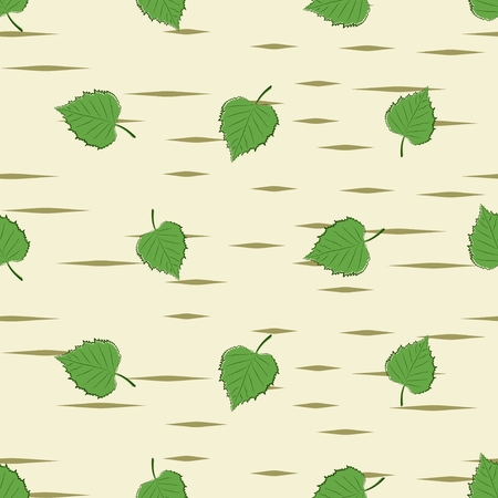 A seamless background with autumn birch leaves.のイラスト素材