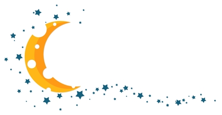Symbol of the moon with stars.のイラスト素材