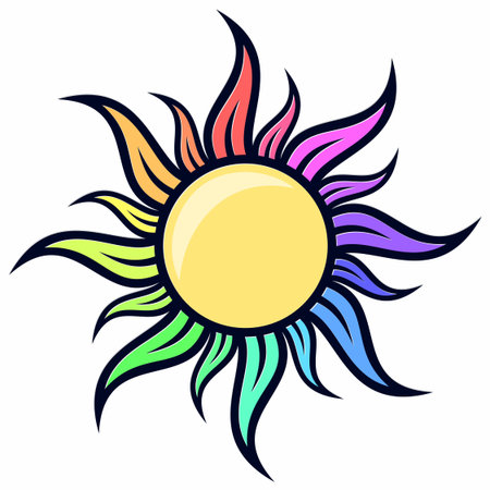 The Symbol of Color Sun.のイラスト素材