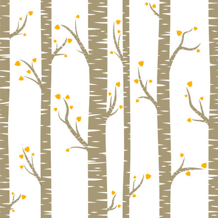 Seamless background with tree forest.のイラスト素材