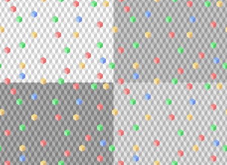 The set of Seamless gray backgrounds with geometric pattern.のイラスト素材