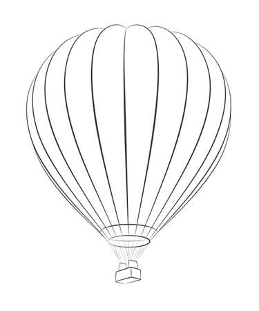 A sketch of the big hot air balloon.のイラスト素材