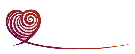 Symbol of the stylized red heart.のイラスト素材