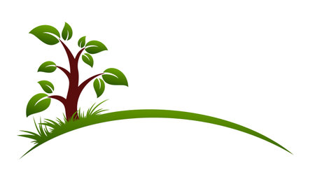 The stylized green forest symbol.のイラスト素材