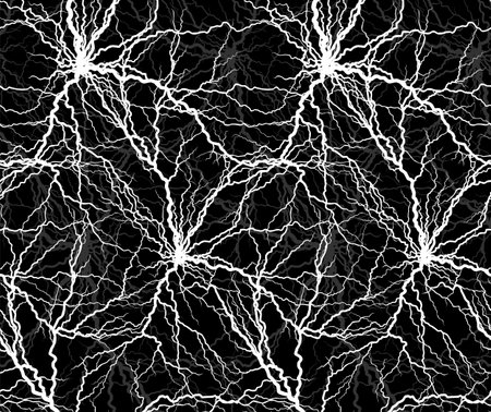 The seamless dark background with lightning discharge.のイラスト素材